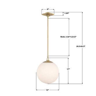 Orly One Light Pendant (ORY-1007-AG-WH)