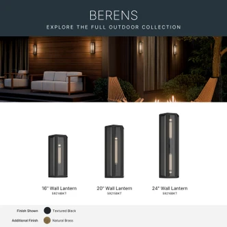 Berens One Light Outdoor Wall Mount (59215BKT)