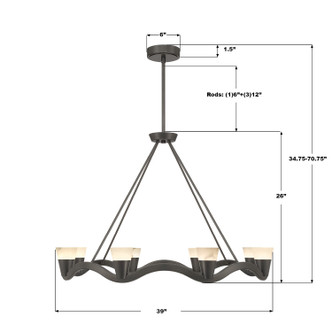 Vance LED Chandelier (VNC-6508-NB)