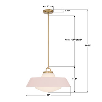 Xander Three Light Pendant (XAN-8009-VG-BH)