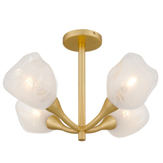 Adelyn Four Light Semi-Flush Mount (ADEL1722GFL)