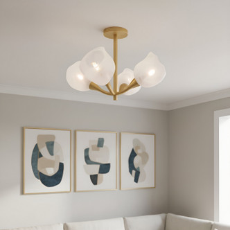 Adelyn Four Light Semi-Flush Mount (ADEL1722GFL)