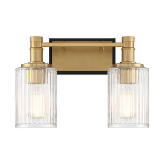 Savoy House - 8-1102-2-143 - Two Light Bathroom Vanity - Concord - Matte Black with Warm Brass