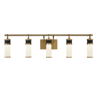 Savoy House - 8-1638-5-143 - LED Bathroom Vanity - Abel - Matte Black with Warm Brass Accents