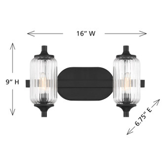 Holton Two Light Bathroom Vanity (8-3024-2-BK)