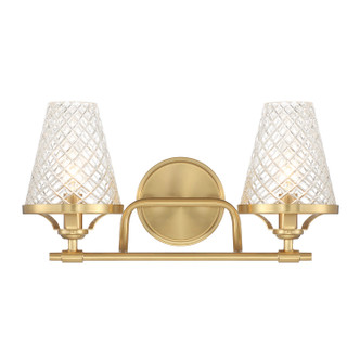 Savoy House - 8-3596-2-322 - Two Light Bathroom Vanity - Candler - Warm Brass