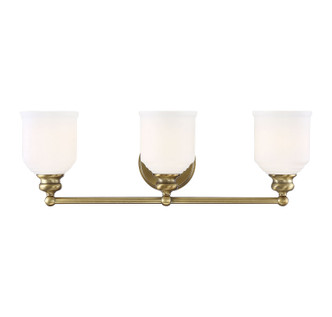 Savoy House - 8-6836-3-322 - Three Light Bath Bar - Melrose - Warm Brass