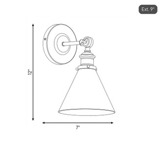 Glenn One Light Wall Sconce (9-0901-1-89)