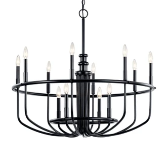 Capitol Hill 12 Light Chandelier (52305BK)