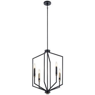 Kichler - 52351BK - Four Light Foyer Pendant - Armand - Black