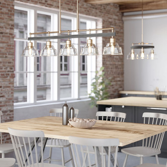 Eastmont Five Light Linear Chandelier (52404PN)