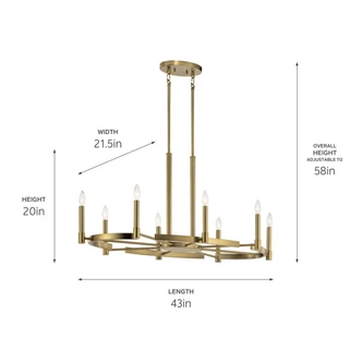 Tolani Eight Light Chandelier (52429BNB)