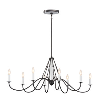 Kichler - 52457AVI - Eight Light Linear Chandelier - Freesia - Anvil Iron