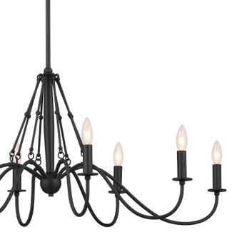 Freesia Eight Light Linear Chandelier (52457BKT)