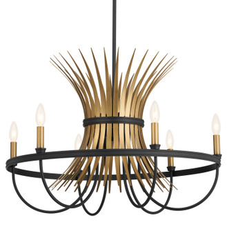 Baile Six Light Chandelier (52458BK)