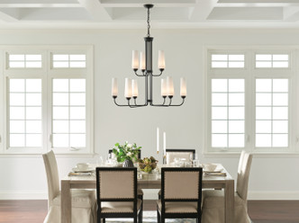 Truby Nine Light Chandelier (52482BK)