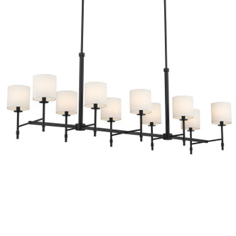 Ali Ten Light Linear Chandelier (52503BK)