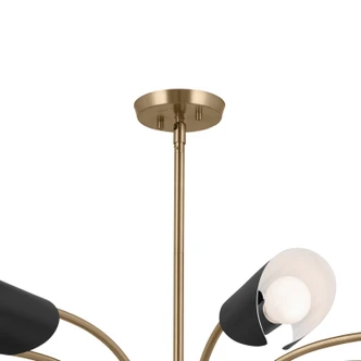 Arcus Eight Light Chandelier (52560CPZBK)