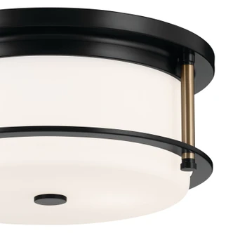 Brit Two Light Flush Mount (52595BKCPZ)