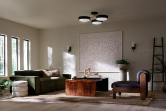 Sago LED Semi Flush Mount (52604BKCPZ)