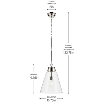Marsailli One Light Pendant (52662PNCLR)