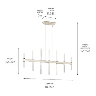Sycara LED Linear Chandelier (52670PN)