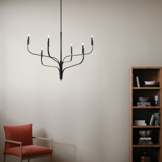 Livadia Six Light Chandelier (52674BK)