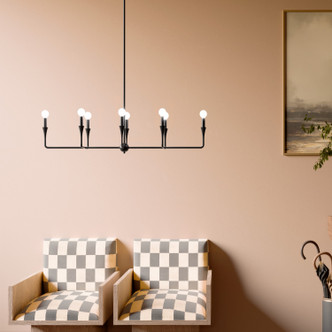 Alvaro Eight Light Linear Chandelier (52693BK)