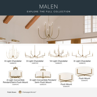 Malene Six Light Chandelier (52696CPZ)
