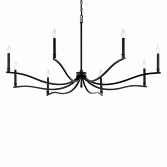 Malene Eight Light Chandelier (52697BK)