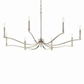 Malene Eight Light Chandelier (52697PN)