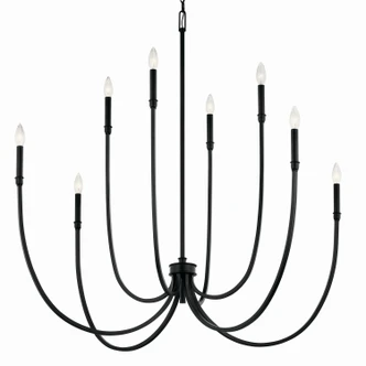 Malene Eight Light Foyer Chandelier (52699BK)