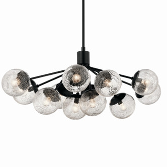 Silvarious 12 Light Linear Chandelier Convertible (52703BK)