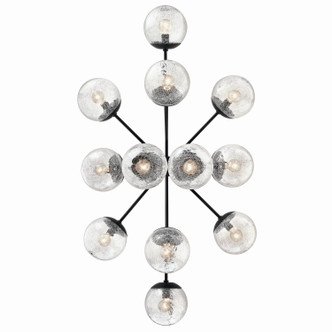 Silvarious 12 Light Linear Chandelier Convertible (52703BK)