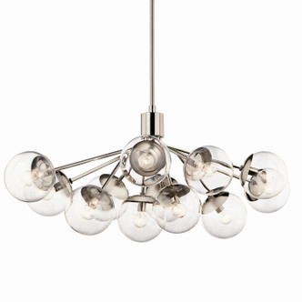 Silvarious 12 Light Linear Chandelier Convertible (52703PNCLR)