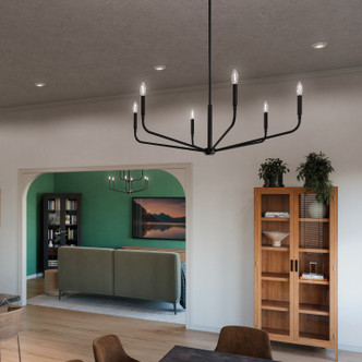 Madden Six Light Chandelier (52719BK)