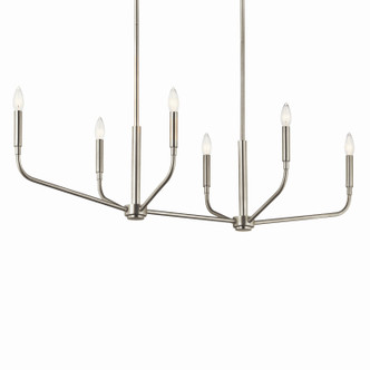 Madden Six Light Linear Chandelier (52721NI)
