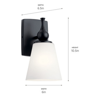 Cosabella One Light Wall Sconce (55090BK)