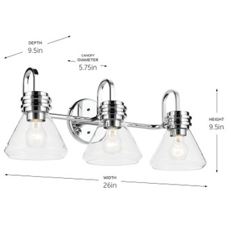 Farum Three Light Bath (55155CHCLR)