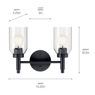 Madden Two Light Vanity (55184BK)