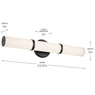 Rosh LED Linear Bath (55188BKLED)