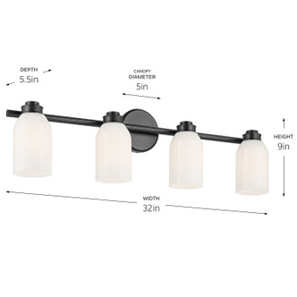 Shae Four Light Bath (55203BK)
