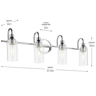 Kavi Four Light Bath (55212CH)