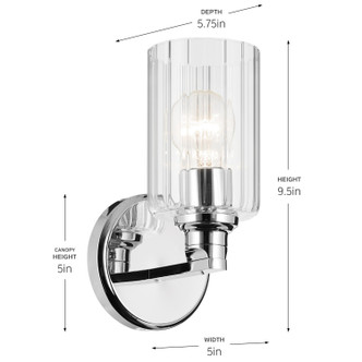 Gioe One Light Wall Sconce (55224CHFLU)