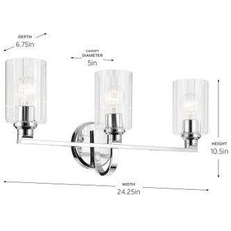 Gioe Three Light Bath (55226CHFLU)