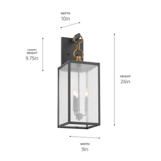 Lahden Three Light Outdoor Wall Mount (59009WZC)