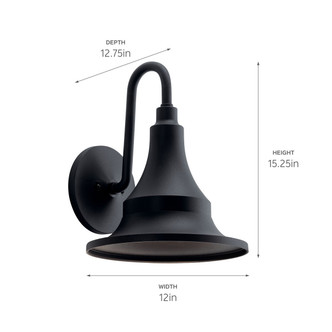 Hampshire One Light Outdoor Wall Mount (59055BKT)