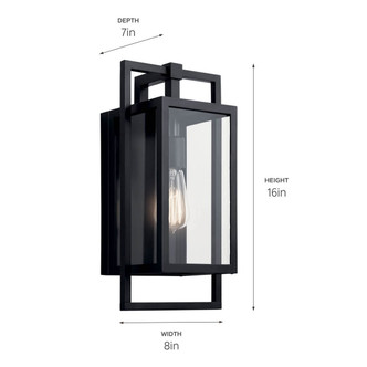 Goson One Light Outdoor Wall Mount (59086BK)