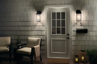 Lombard One Light Outdoor Wall Mount (59100BK)