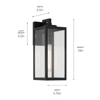 Branner One Light Outdoor Wall Mount (59111BKT)